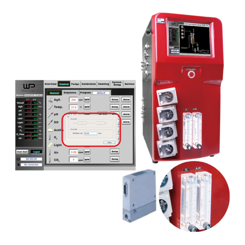 富氧模組及質量流量控制器, FS-O-MF  |產品介紹|生物製程設備|標準配備與選配裝置